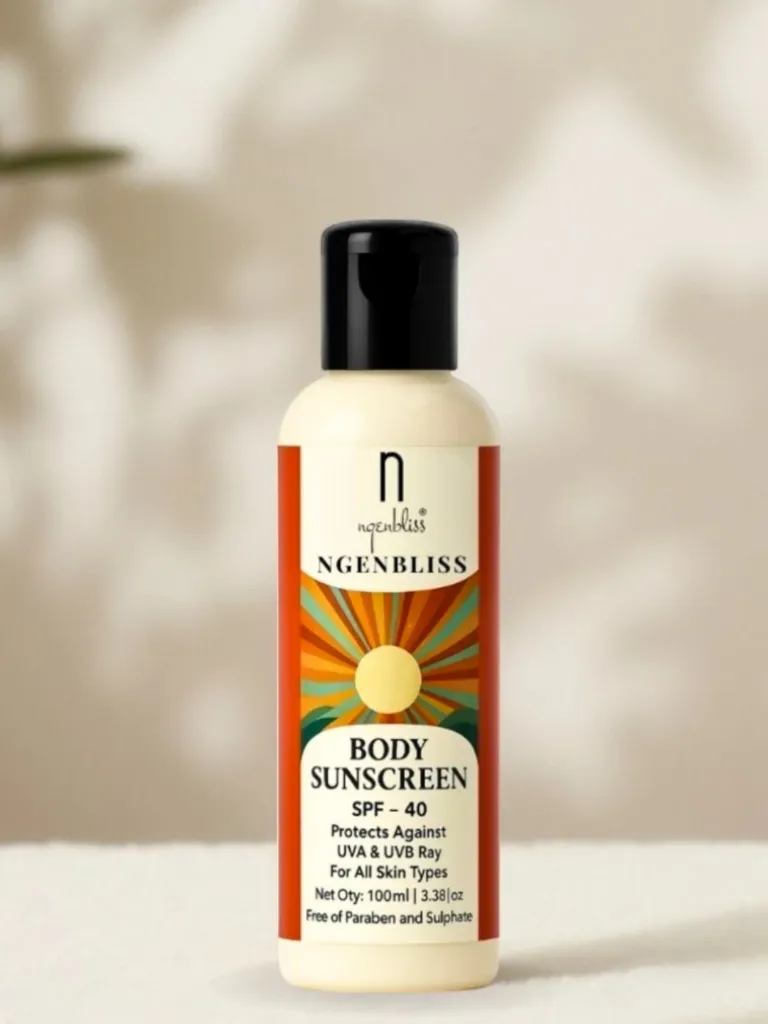 Ngenbliss SPF 40 Sunscreen with Zinc Oxide, Green Tea & Aloe Vera - Natural Protection - Ngenbliss