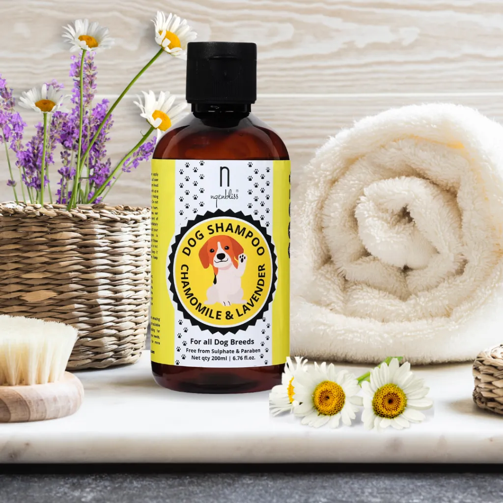 Chamomile & Lavender Dog Shampoo 200ml - Hypoallergenic & Sulfate-Free - Ngenbliss