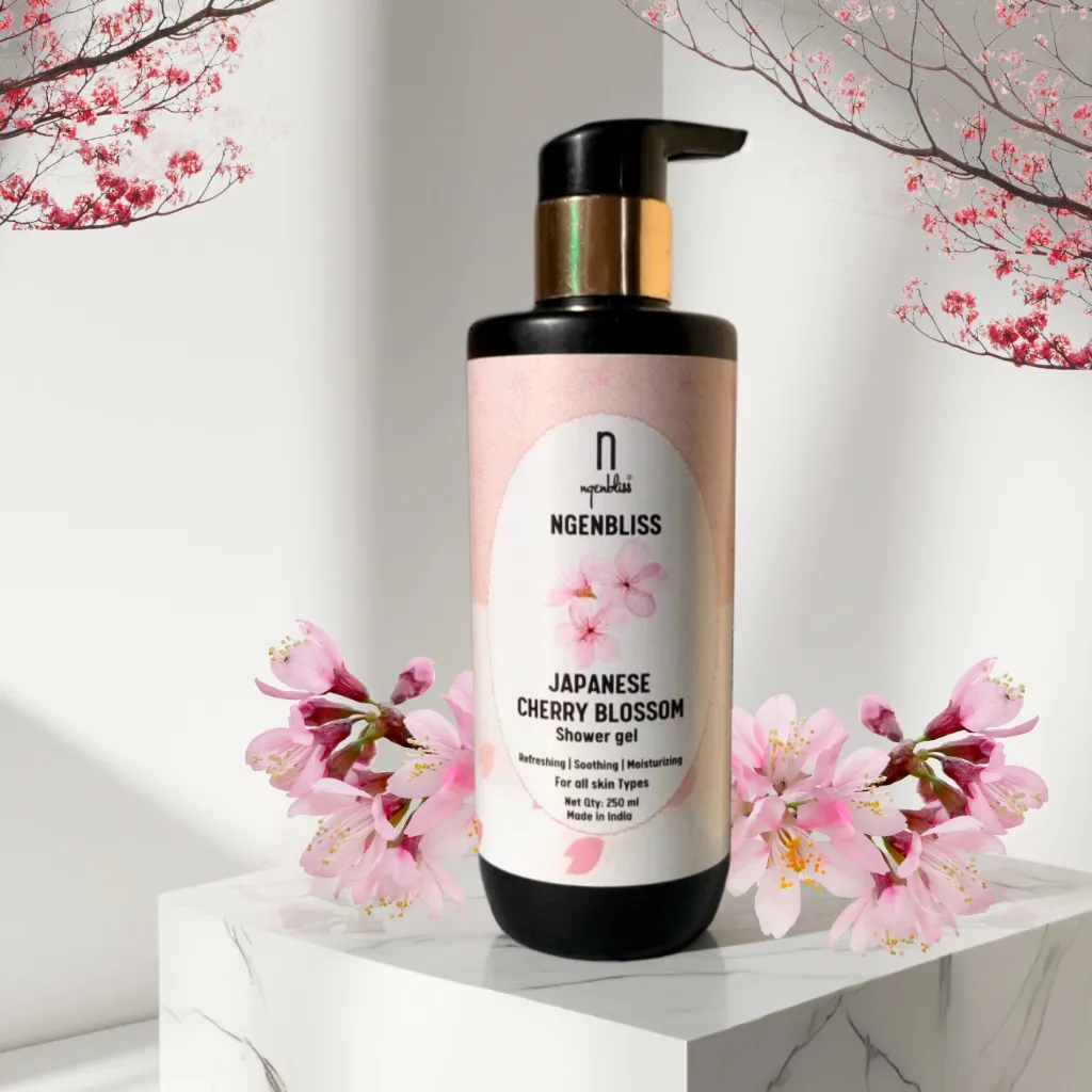 Japanese Cherry Blossom Shower Gel 250ml - No Sulfate No Paraben - Ngenbliss