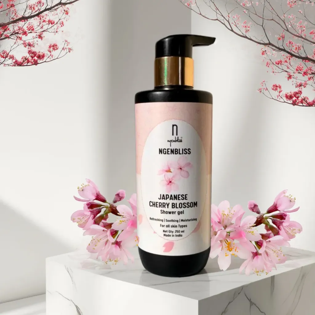 Ngenbliss Japanese Cherry Blossom Shower Gel 250ml No Sulfate No Paraben
