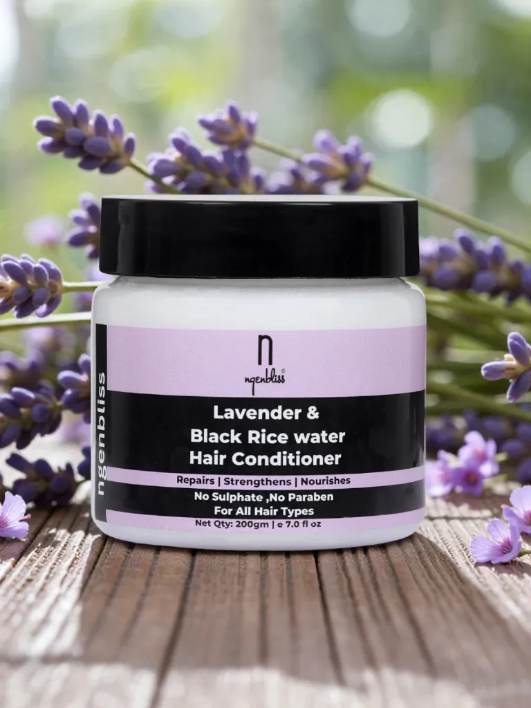 Hair Conditioner | Lavender | Black Rice Water | 200gm for all hair types| No sulphate No Paraben